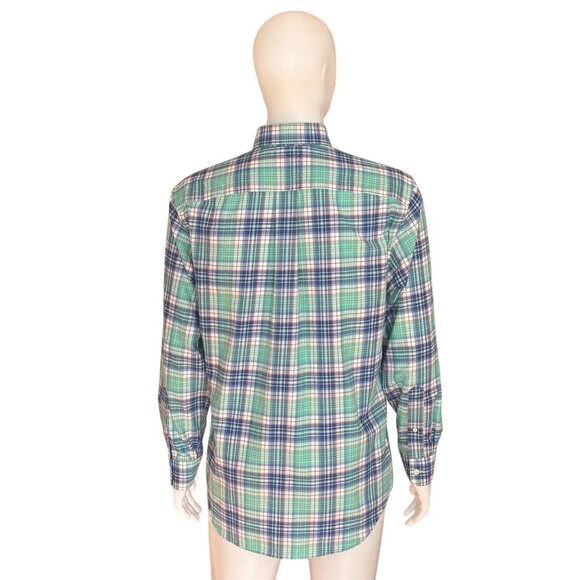 Vineyard Vines Shirt Men's M Blue Green Plaid Long Sleeve Button Down - Picture 6 of 7